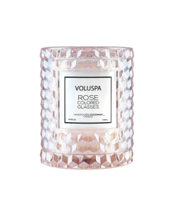Voluspa Cloche Candle Rose Colored Glasses New