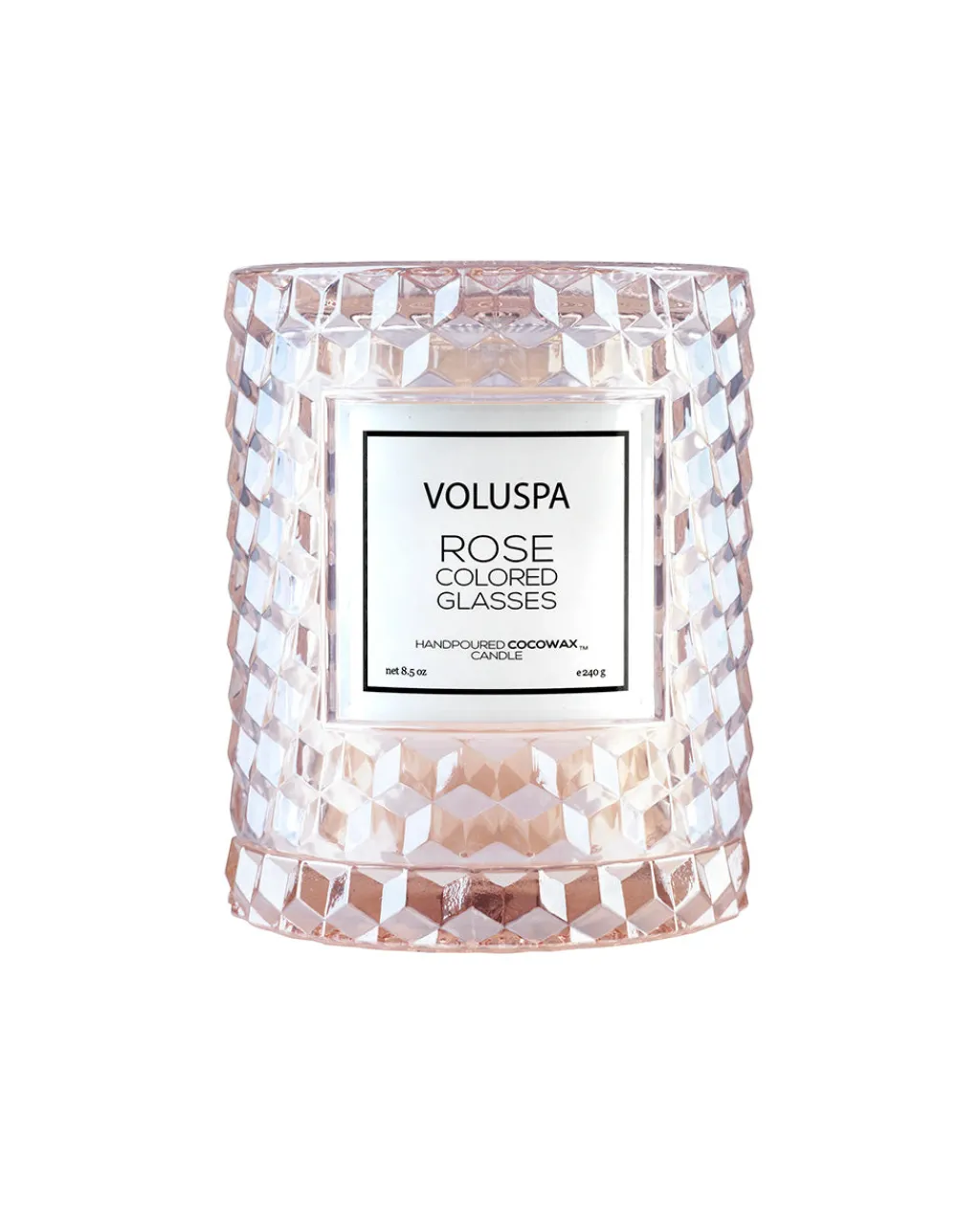 Voluspa Cloche Candle Rose Colored Glasses New