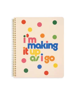 ban.do Rough Draft Large Notebook - Making it Up As I Go, Cream Cream Making It Up As I Go Sale