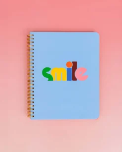 ban.do Rough Draft Mini Notebook - Blue Rainbow Smile Sale