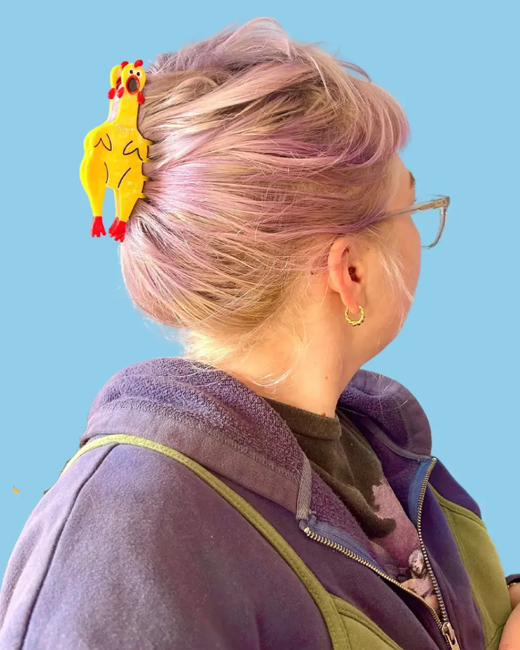 The Peach Fuzz Rubber Chicken Hair Claw Clearance