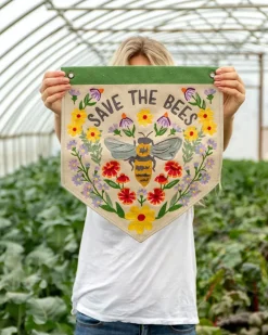 1canoe2 Save the Bees Embroidered Canvas Banner