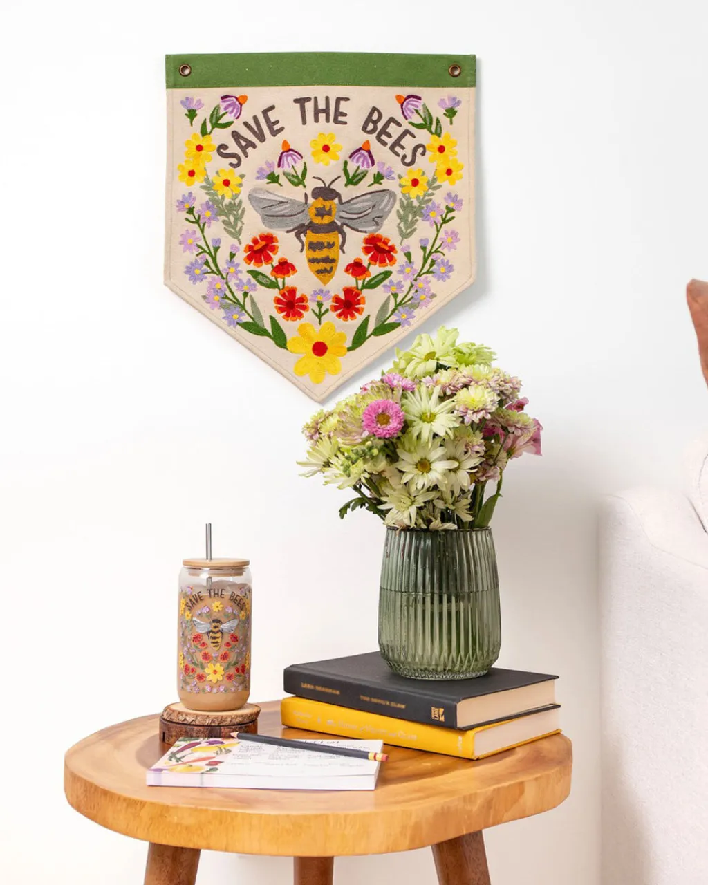 1canoe2 Save the Bees Embroidered Canvas Banner