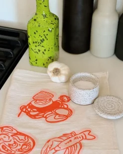 Mel Andrel Seven Fishes Tea Towel Sale