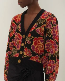 Farm Rio Shiny Chita Knit Cardigan Best