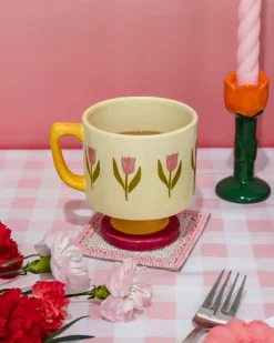 ban.do Short Ceramic Mug - Tulips Sale