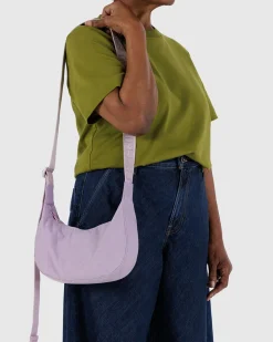 Baggu Small Nylon Crescent Bag w/ Key Leash - Dusty Pink Outlet