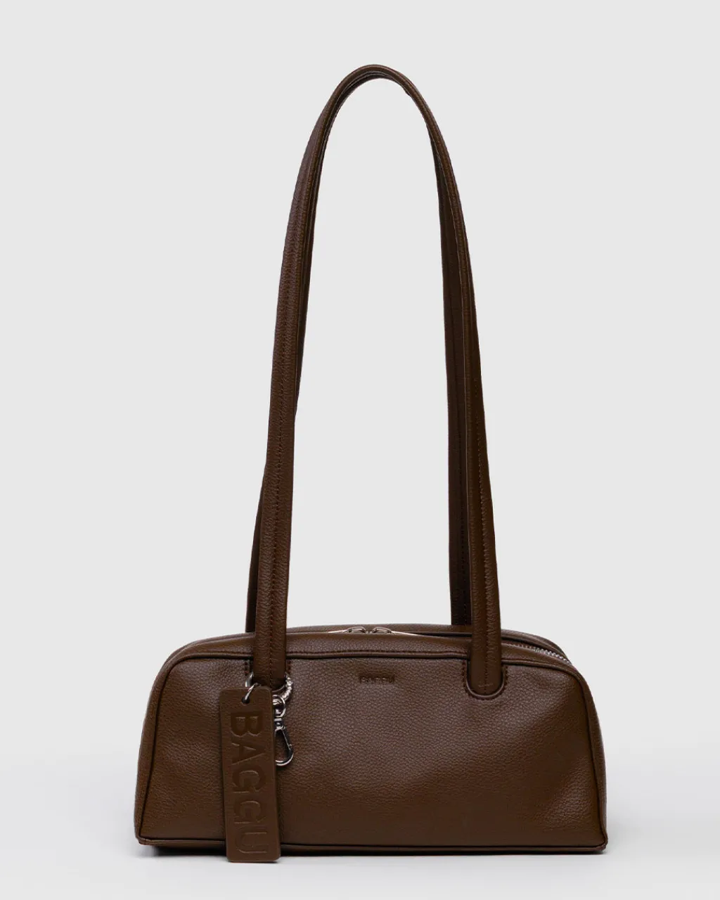 Baggu Small Recycled Leather Bowler Bag - Brown Best