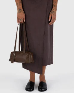 Baggu Small Recycled Leather Bowler Bag - Brown Best