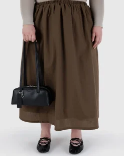 Baggu Small Recycled Leather Bowler Bag - Black Hot