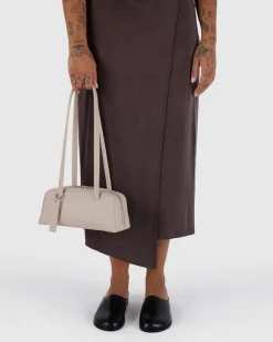Baggu Small Recycled Leather Bowler Bag - Stone Sale