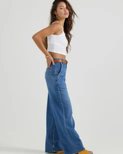 Lee Stella A-Line Trouser - Azure Wave Discount