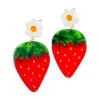 Jenny Lemons Strawberries and Flowers Earrings