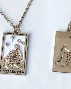 HoopLa Style Tarot Card Necklace Strength