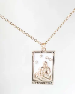 HoopLa Style Tarot Card Necklace Strength