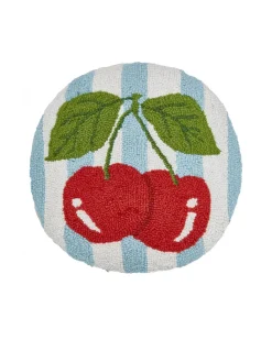 Peking Handicraft Stripe Cherries Hook Pillow Discount