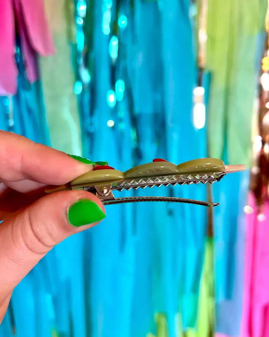 The Peach Fuzz Stuffed Olive Hair Clip Set Best