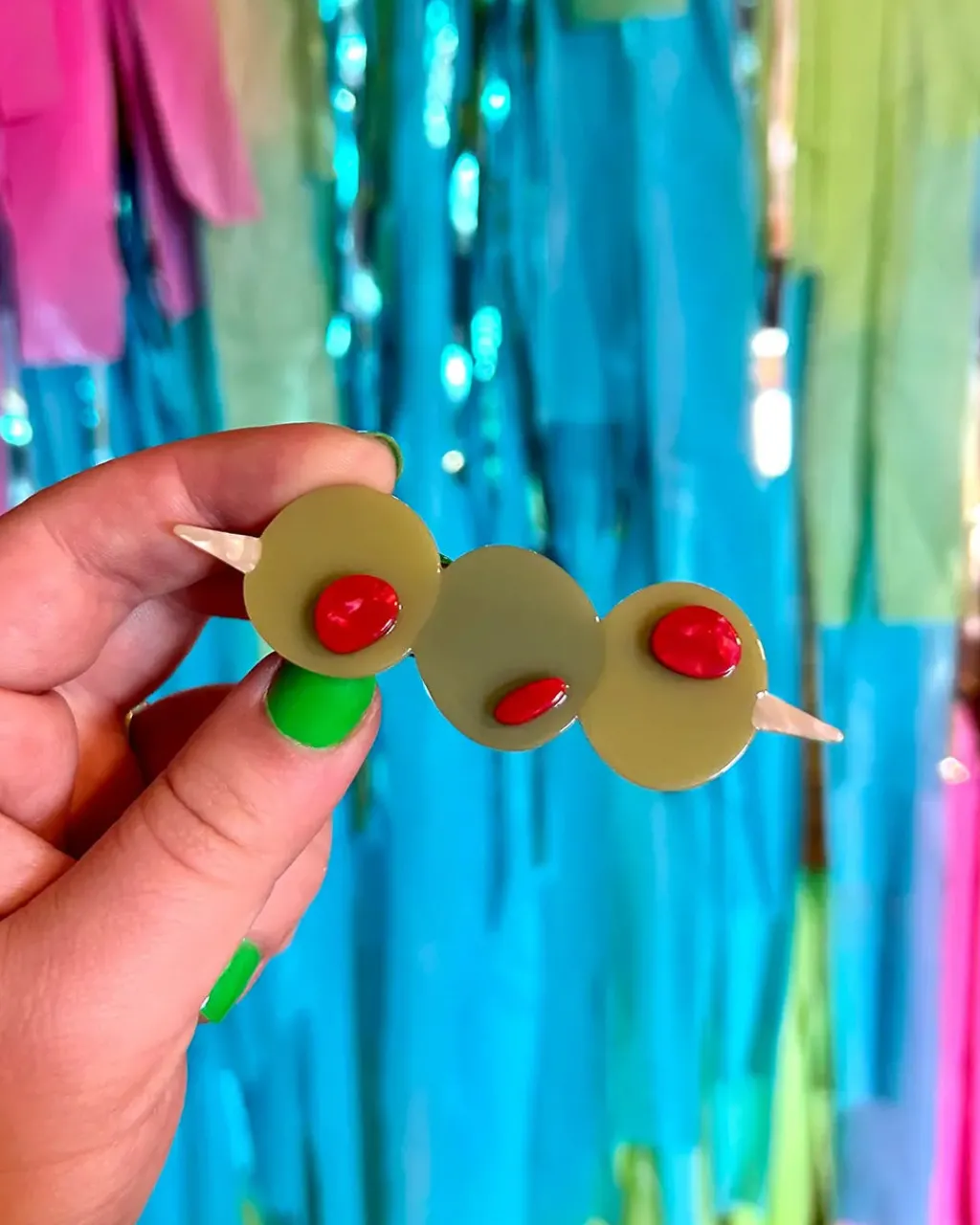 The Peach Fuzz Stuffed Olive Hair Clip Set Best