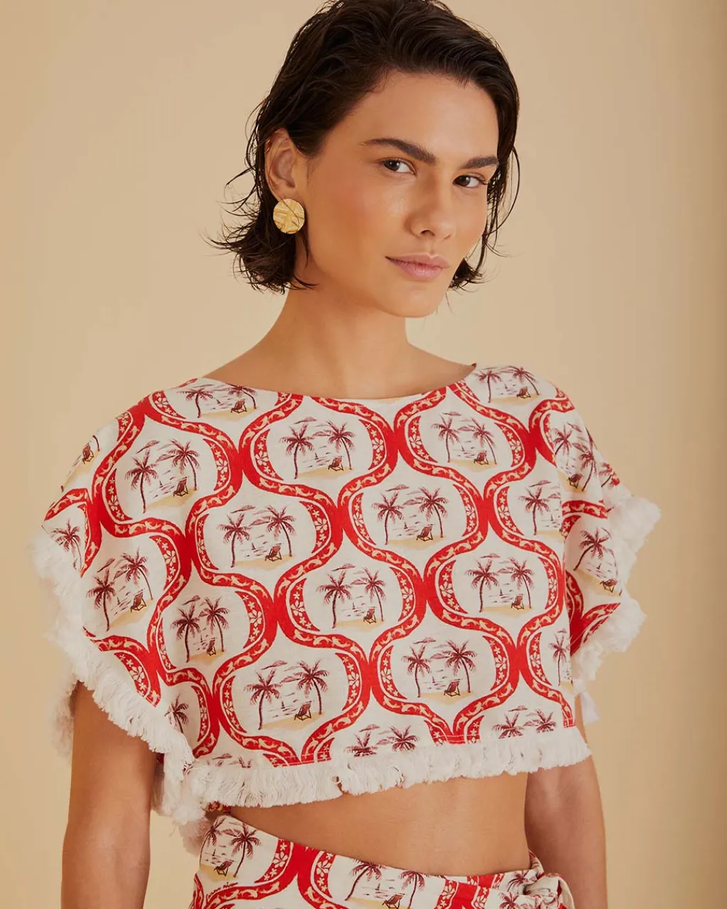 Farm Rio Summer Beach Blouse New