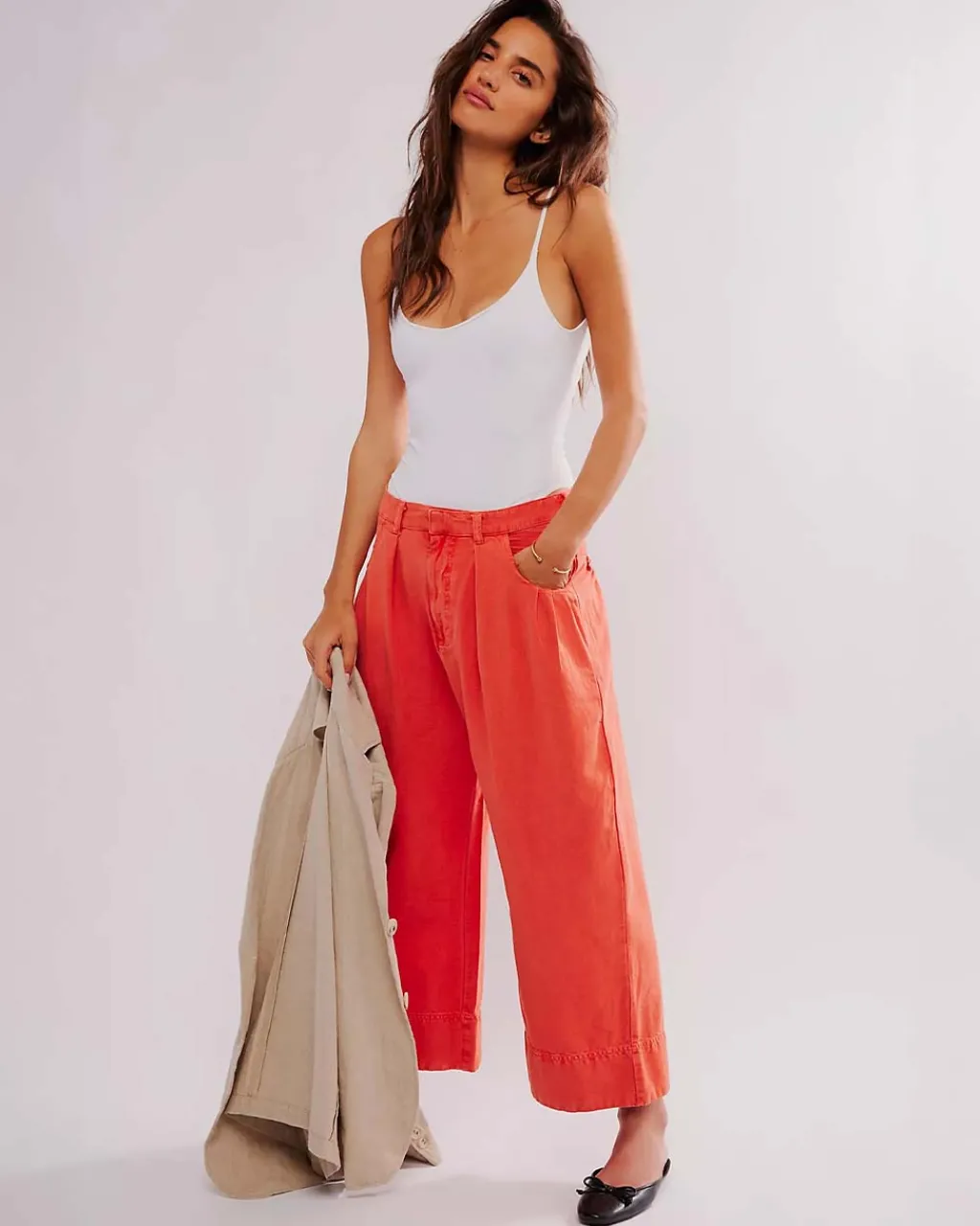 Free People Sweet Talk Chino Pants - Red Mango Sale