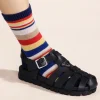 Hansel From Basel Taly Stripe Cashmere Crew Socks