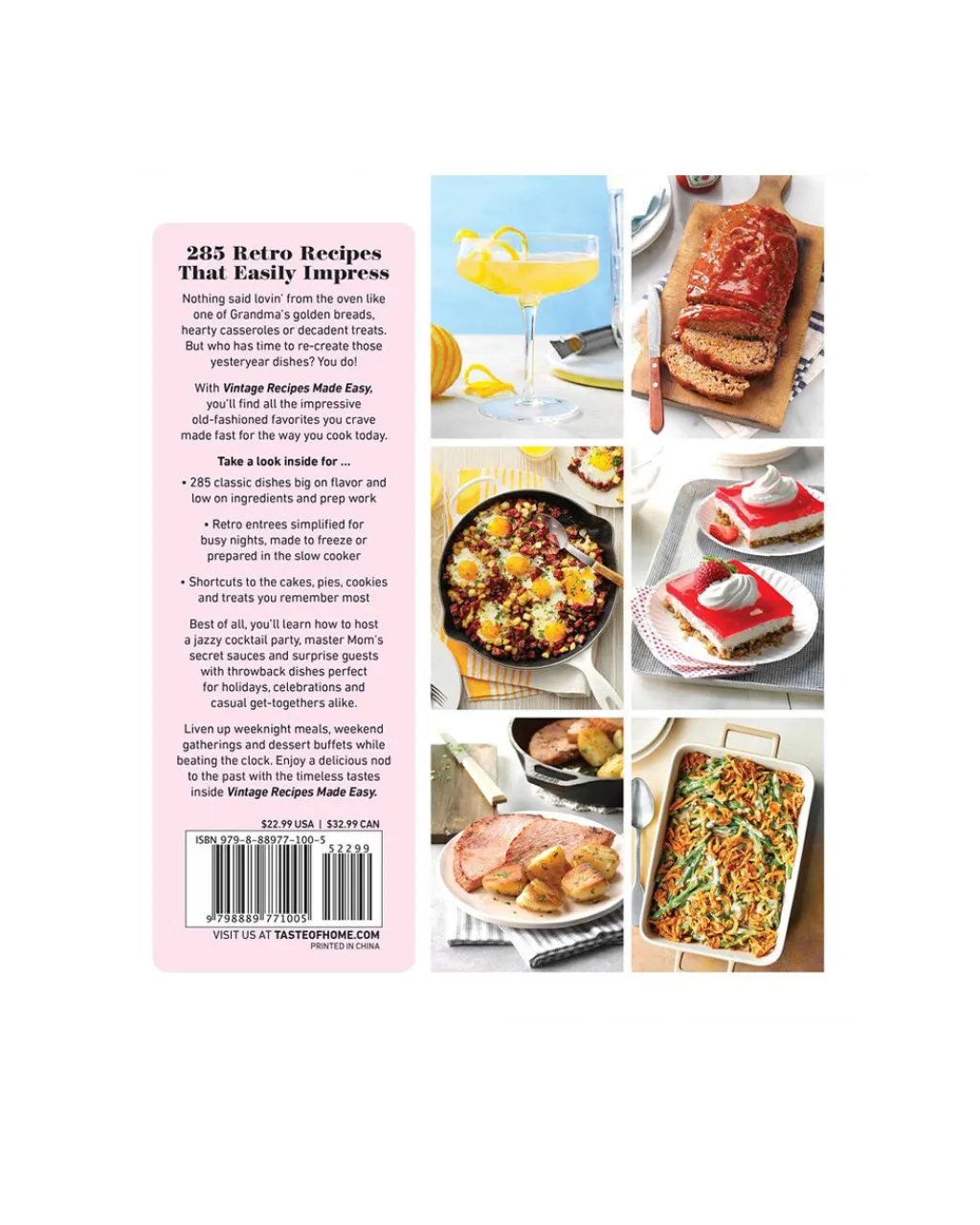 Taste of Home Vintage Recipes Made Easy Cookbook Sale