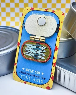 Toku Arts Tinned Anchovies Enamel Pin Discount