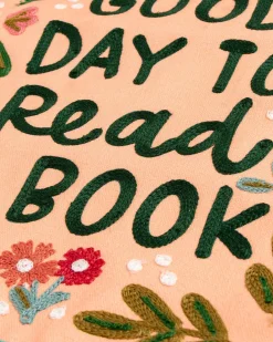 Pippi Post Today Is A Good Day To Read A Book Embroidered Canvas Banner