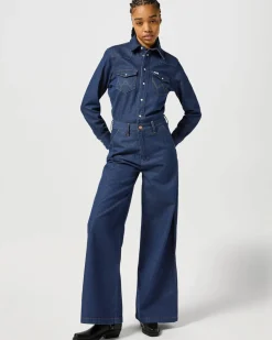 Wrangler Trouser Coverall - Aged Blue Best