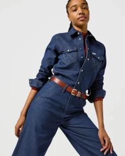 Wrangler Trouser Coverall - Aged Blue Best
