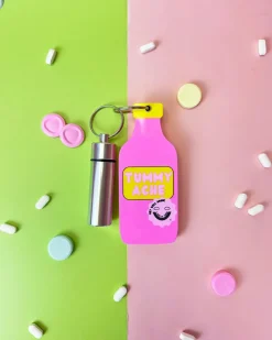 A Shop of Things Tummy Hurts Mirror + Pill Case Keychain Outlet