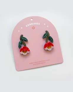 Have A Nice Day Upside Down Flower Earrings Outlet