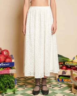 Sister Jane Vanilla Lace Midi Skirt Hot