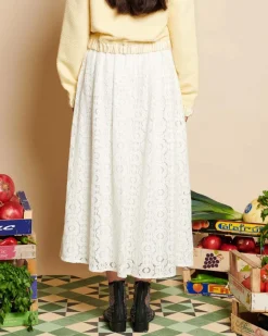 Sister Jane Vanilla Lace Midi Skirt Hot