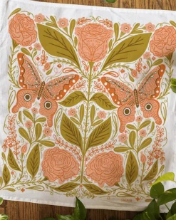 Gingiber Tea Towel Vintage Butterfly New
