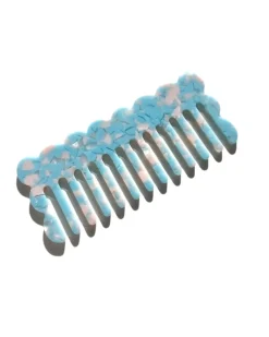 Solar Eclipse Wavy Acetate Hair Comb - Blue Tortoise Online