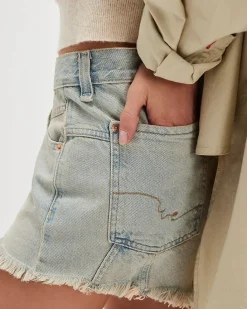 Free People We The Free Now Or Never Denim Shorts - Well Worn Outlet
