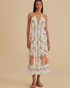 Farm Rio White Banana Vitamin Lace Cover Up Online