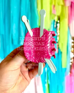 The Peach Fuzz Yarn Crafts Knitting Needles Hair Claw Hot