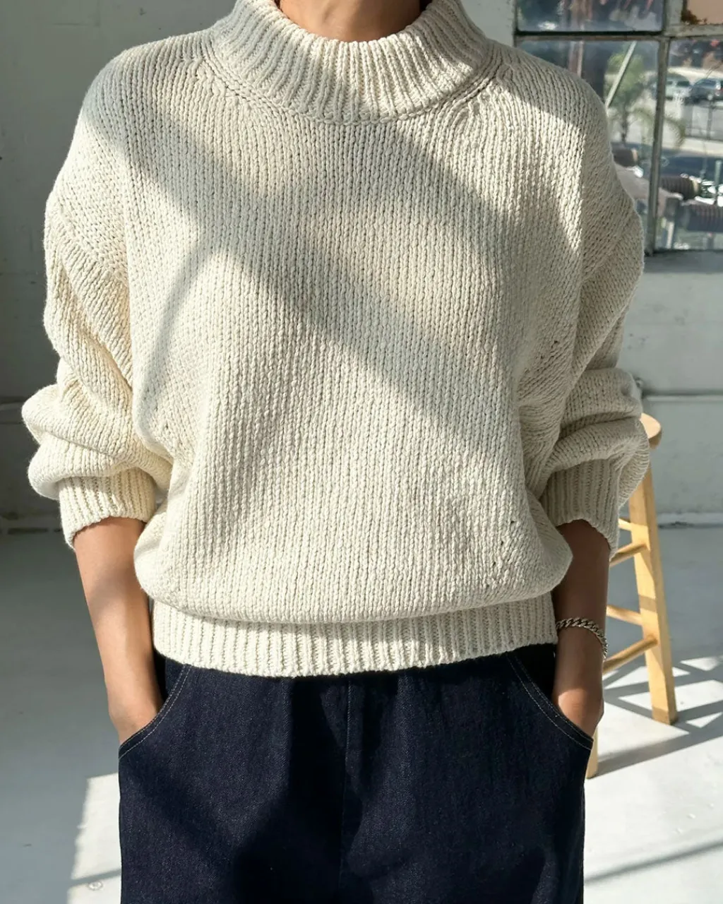 Le Bon Shoppe Zoe Cotton Sweater - Naturel New