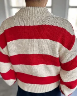 Le Bon Shoppe Zoe Sweater - Red Stripe Outlet